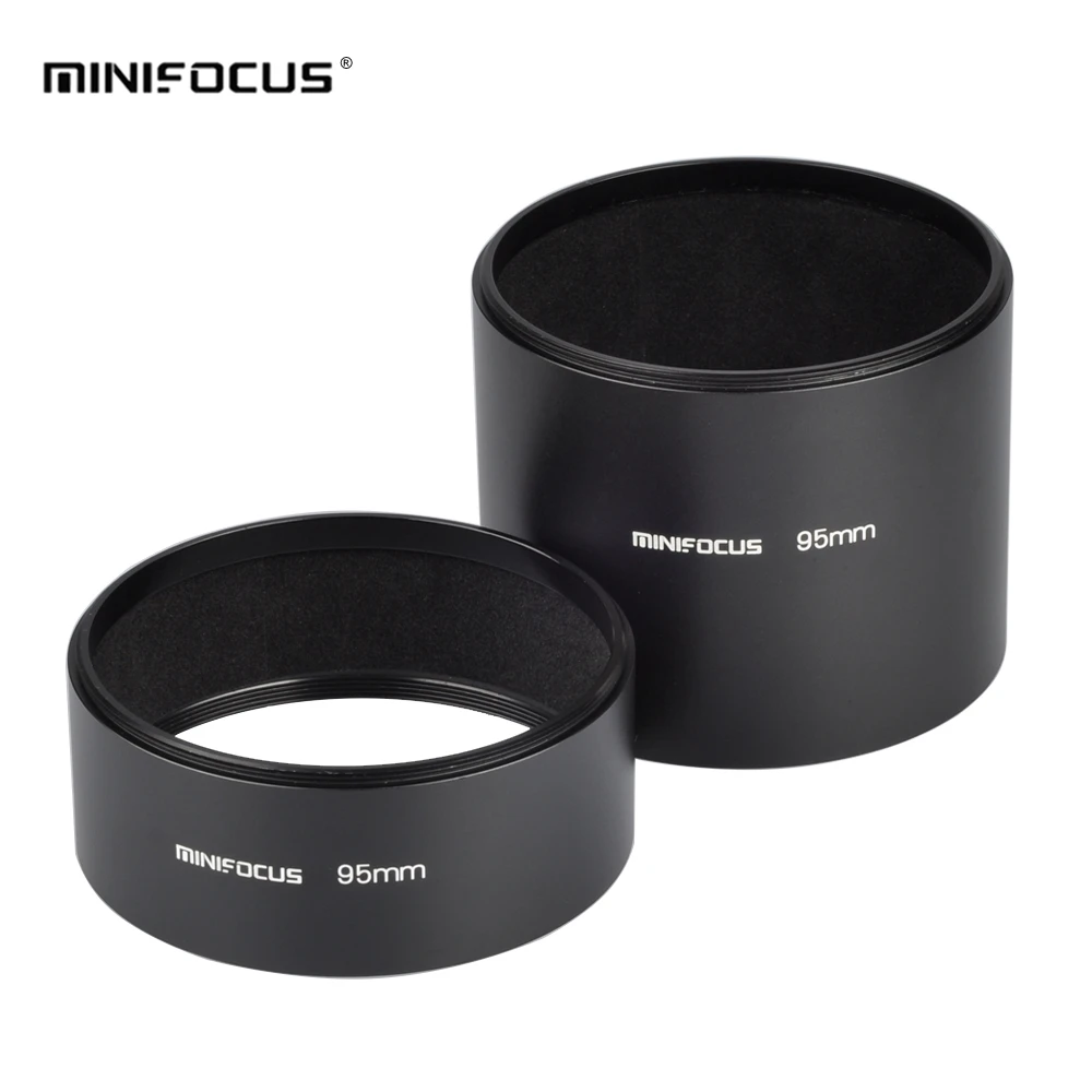 MINIFOCUS 39mm x 95mm Screw in Telephoto Metal Lens Hood for Mirror Tele Reflex Camera Lens with 95mm Filter Thread Aluminium
MINIFOCUS 39mm x 95mm Screw in Telephoto Metal Lens Hood for Mirror Tele Reflex Camera Lens with 95mm Filter Thread Aluminium