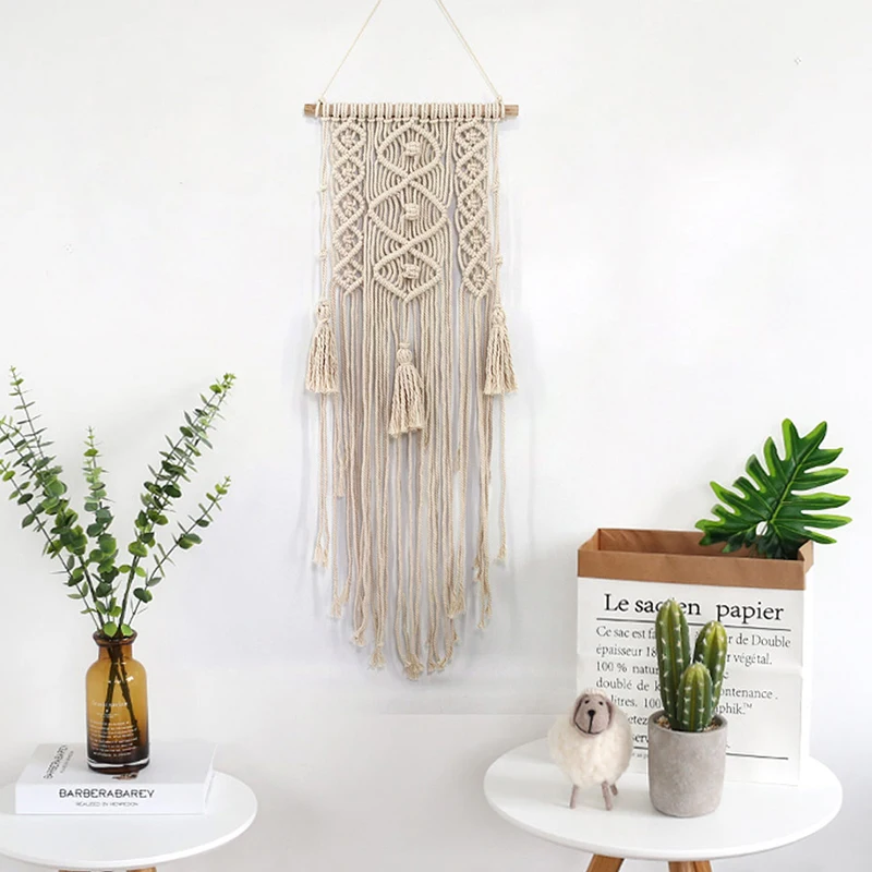 Macrame Hanging Boho Tapestry Woven Wall Chic Bohemian Room Geometric Art Beautiful Apartment Dorm Room Decoration 50*95 cm
Macrame Hanging Boho Tapestry Woven Wall Chic Bohemian Room Geometric Art Beautiful Apartment Dorm Room Decoration 50*95 cm
