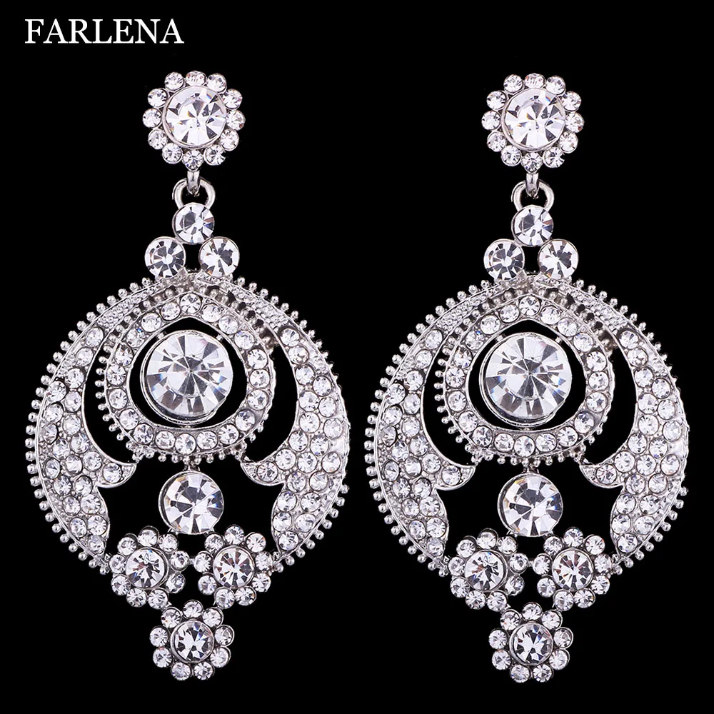 FARLENA Jewelry Hollow out Alloy Rhinestones Dangle Earrings for Women Elegant Crystal Bridal Drop Earrings
FARLENA Jewelry Hollow out Alloy Rhinestones Dangle Earrings for Women Elegant Crystal Bridal Drop Earrings