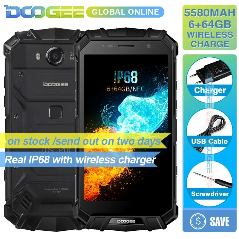 Fast shipping on New Year DOOGEE S60 IP68 Waterpoof Dustproof Mobile phone NFC 5580mAh 6GB 64GB Helio P25 Octa Core Smartphone
Fast shipping on New Year DOOGEE S60 IP68 Waterpoof Dustproof Mobile phone NFC 5580mAh 6GB 64GB Helio P25 Octa Core Smartphone