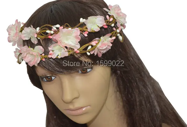 Princess Flower Halo Floral Double Row Headband Cherry Blossom Pip Berry Bride Head Garland Pink Spring Wedding Hair Accessories
Princess Flower Halo Floral Double Row Headband Cherry Blossom Pip Berry Bride Head Garland Pink Spring Wedding Hair Accessories