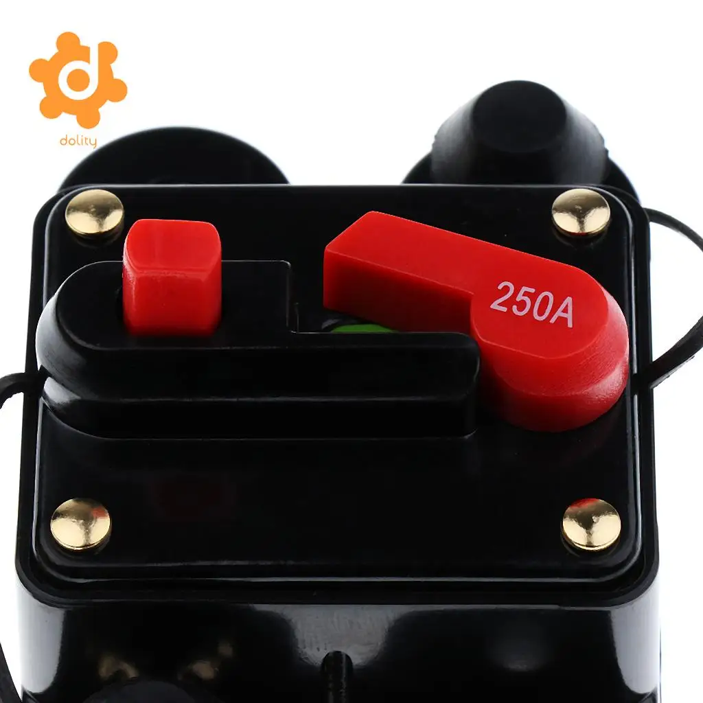 dolity 50A/150A/200A/250A Car Inline Manual Reset Circuit Breaker Fuse Power Protection DC12V-24V