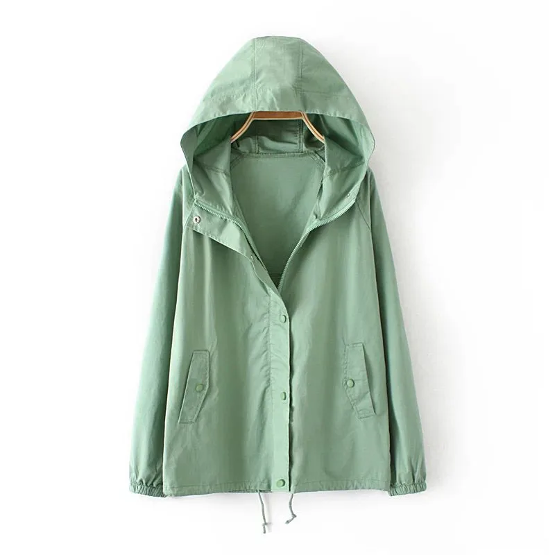 Autumn Drawstring Hooded Jacket Loosen Windbreaker Women Plus Size 3XL Jacket Solid O Neck Casual Spring Woman Jacket Outwear
Autumn Drawstring Hooded Jacket Loosen Windbreaker Women Plus Size 3XL Jacket Solid O Neck Casual Spring Woman Jacket Outwear