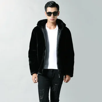 Black Men's Faux Fox Fur Overcoat Hooded jacket Thicken Warm Leather Jackets Men's zipper Fur coat
Black Men's Faux Fox Fur Overcoat Hooded jacket Thicken Warm Leather Jackets Men's zipper Fur coat