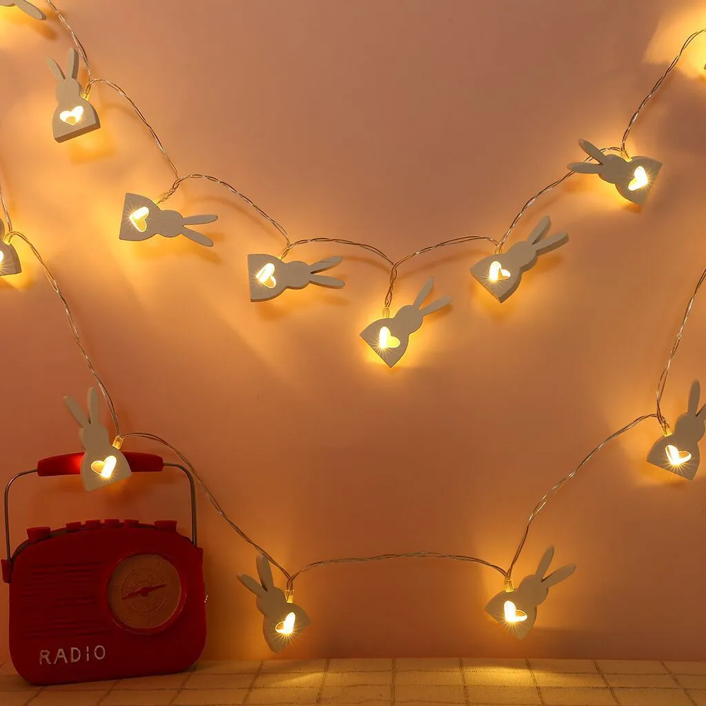 String Lights LED Festival Wooden Rabbit Light String Decoration Light Chain Led Corcho Luz Cadena Outdoor Home Decoration
String Lights LED Festival Wooden Rabbit Light String Decoration Light Chain Led Corcho Luz Cadena Outdoor Home Decoration