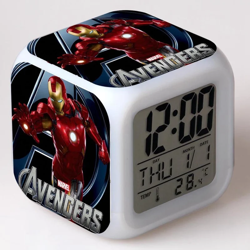 Toy Figures Kids Marvel's The Avengers Super Hero Anime LED Alarm Clocks Ironman Captain America Hulk Thor Black Widow Hawkeye
Toy Figures Kids Marvel's The Avengers Super Hero Anime LED Alarm Clocks Ironman Captain America Hulk Thor Black Widow Hawkeye