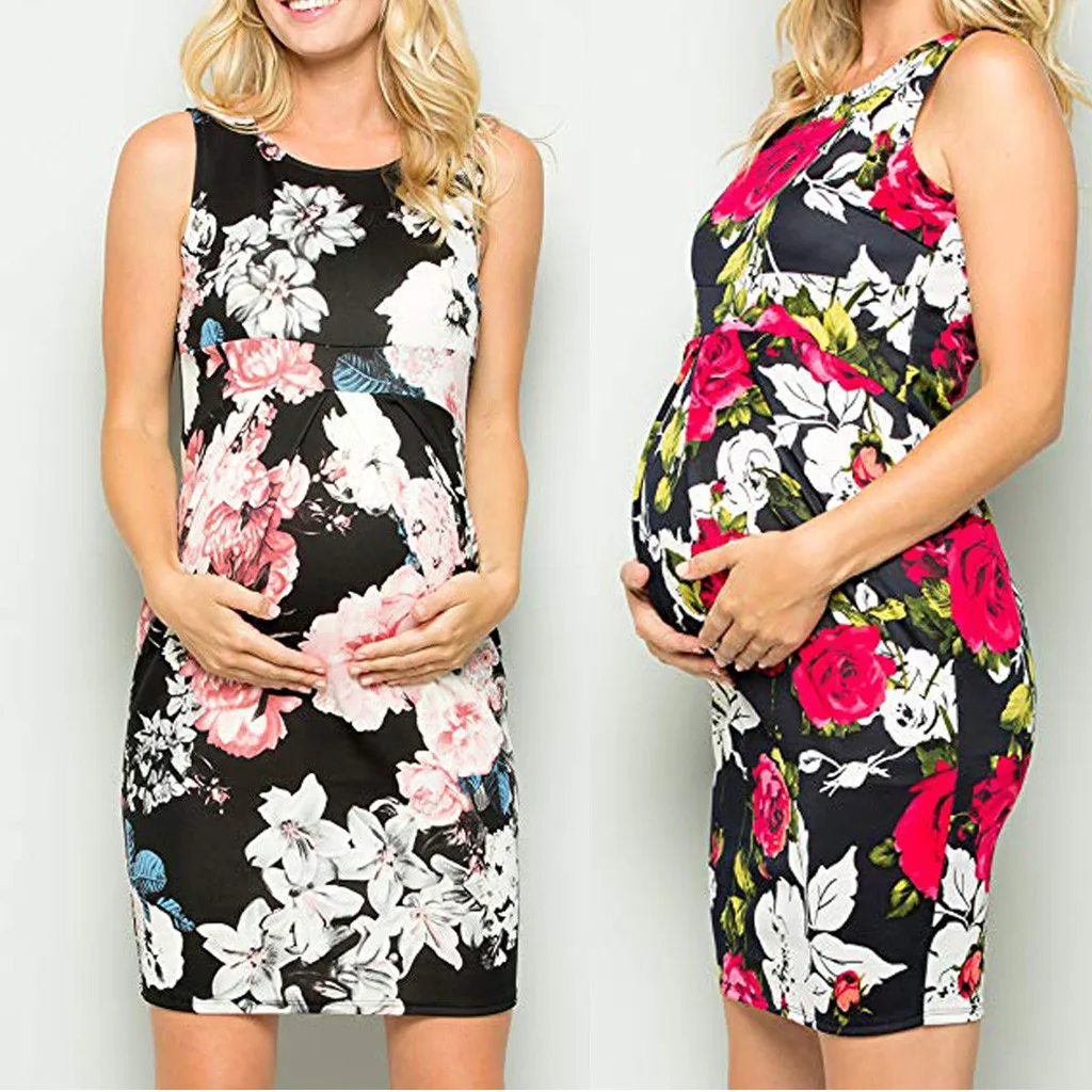 Summer Cotton Casual Maternity Dresses Boat Neck Sleeveless Knee-Length Floral Straight Pregnancy Dress Natural Color Dresses
Summer Cotton Casual Maternity Dresses Boat Neck Sleeveless Knee-Length Floral Straight Pregnancy Dress Natural Color Dresses