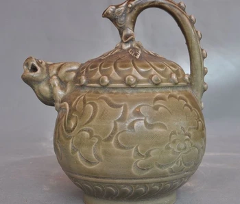 antique China Old Porcelain glaze Carved Beast Statue Pot backflow kettle Teapot 
antique China Old Porcelain glaze Carved Beast Statue Pot backflow kettle Teapot