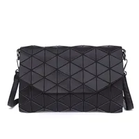 2018 New Matte Designer Women Evening Bags Shoulder Bag Girls Flap Handbag Fashion Geometric Plaid Casual Clutch Messenger Bags image
