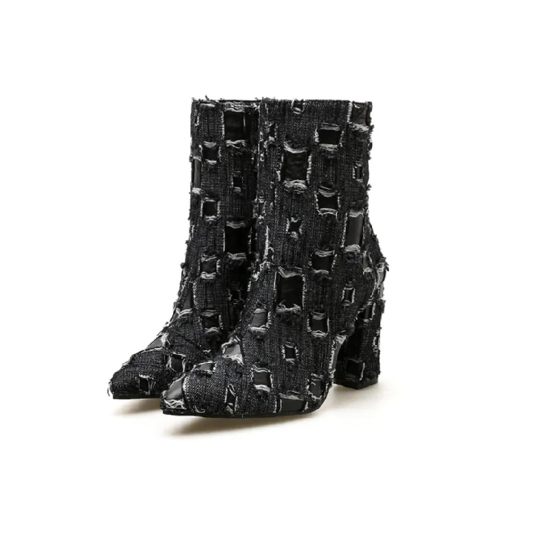 2018 autumn and winter European and American denim trade in the tube high-heeled mesh women's boots black ljj 0117
2018 autumn and winter European and American denim trade in the tube high-heeled mesh women's boots black ljj 0117