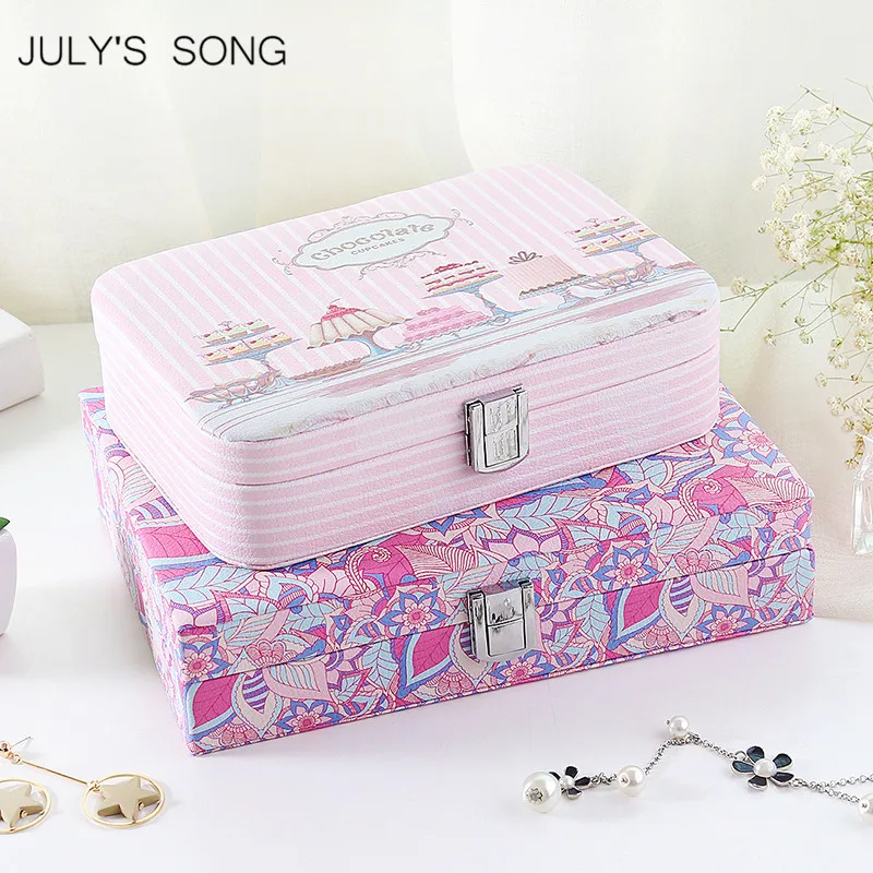 JULY'S SONG 1PC Jewelry Box Portable Travel Organizer Box PU Jewelry Container with Mirror Rings Casket Storage Case Gift Boxes
JULY'S SONG 1PC Jewelry Box Portable Travel Organizer Box PU Jewelry Container with Mirror Rings Casket Storage Case Gift Boxes