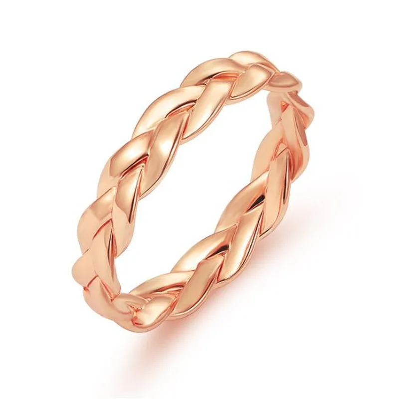 High Quality Creative Chain Ring Simple Winding Twist Rose Gold Ring For Female Popular Wedding Rings For Women Anillos Mujer
High Quality Creative Chain Ring Simple Winding Twist Rose Gold Ring For Female Popular Wedding Rings For Women Anillos Mujer