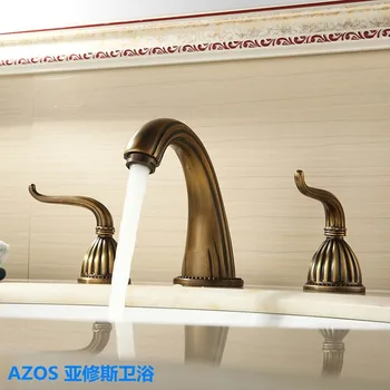 Antique brass Finished Deck Mounted Three Holes Sink Faucets Hot Cold Water Mixer Tap Bathroom Basin Faucet MPSK006
Antique brass Finished Deck Mounted Three Holes Sink Faucets Hot Cold Water Mixer Tap Bathroom Basin Faucet MPSK006