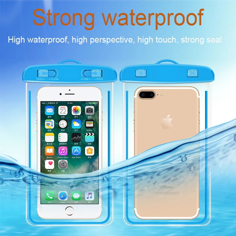 Rovtop Universal Mobile Phone Waterproof Bags Case For Oneplus Iphone X Huawei Phone Bags Cases Cover Clear PVC Sealed Luminous
Rovtop Universal Mobile Phone Waterproof Bags Case For Oneplus Iphone X Huawei Phone Bags Cases Cover Clear PVC Sealed Luminous