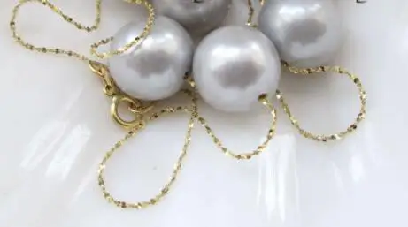 free shipping >>>>noble jewelry AAA+ 18" 14k gold chain + 9-10mm natural round gray freshwater pearl necklace
free shipping >>>>noble jewelry AAA+ 18" 14k gold chain + 9-10mm natural round gray freshwater pearl necklace
