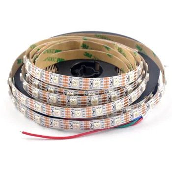 5m WS2813(Dual-signal wires,Better than WS2812B strip)60LEDs/m DC5V RGB led pixel strip,NON-waterproof,with 60pixels/M;White PCB
5m WS2813(Dual-signal wires,Better than WS2812B strip)60LEDs/m DC5V RGB led pixel strip,NON-waterproof,with 60pixels/M;White PCB