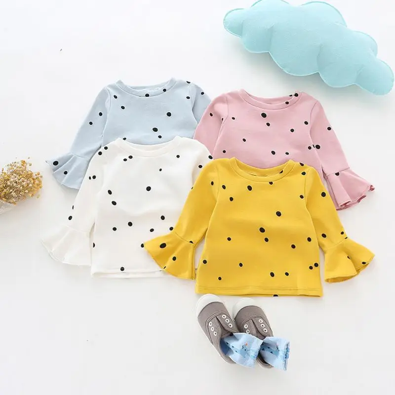 Autumn 4 Colors Shirt Baby Girls Blouses Dots Lotus Leaf Sleeves Girls Blouse O-Neck Design Kids Girl Tops Cotton
Autumn 4 Colors Shirt Baby Girls Blouses Dots Lotus Leaf Sleeves Girls Blouse O-Neck Design Kids Girl Tops Cotton