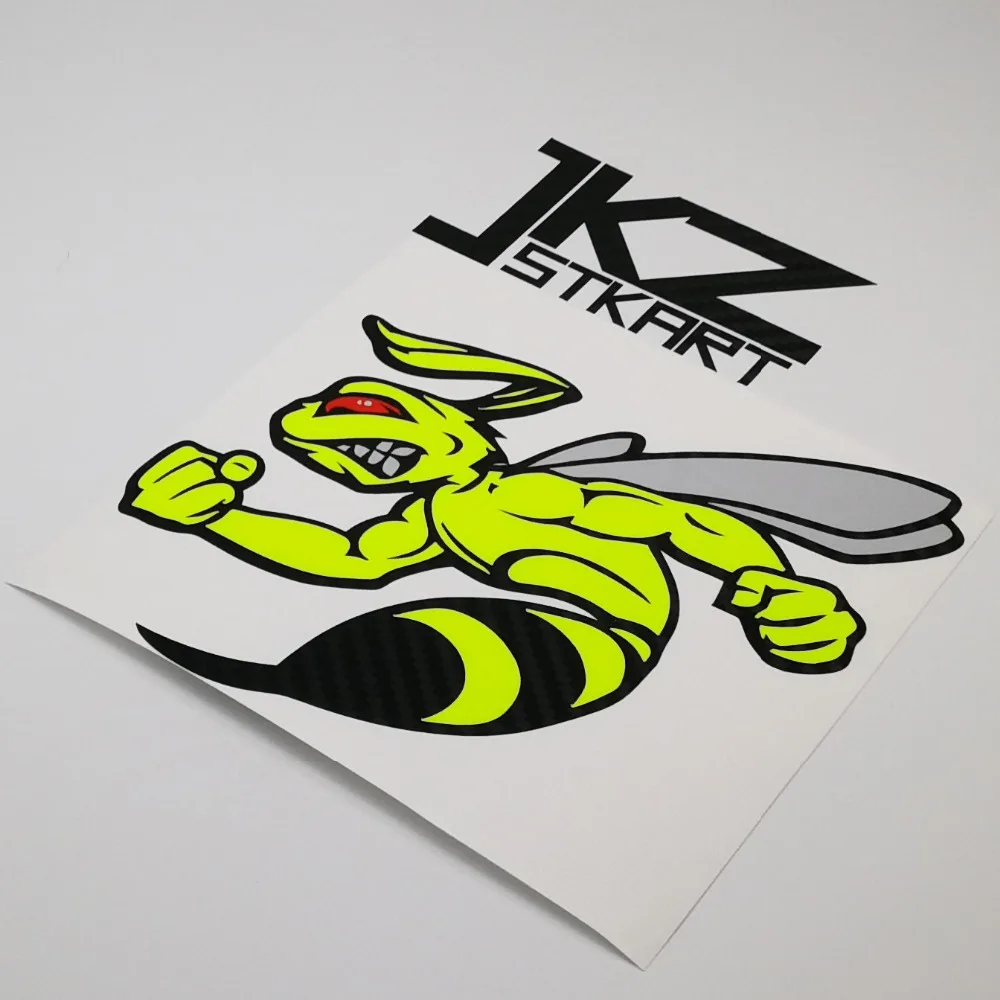 

JKZ STKART Cartoon Angry Super Bee Fist Vinyl Die Cut Stickers Decals ATV Motor Bike Truck Helmet Decorated Stickers