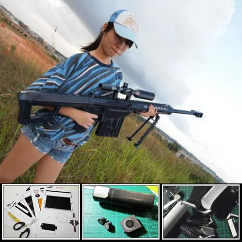 Paper Model Barrett M82A1 Sniper Rifle Cosplay Kits 1:1 Scale Weapons Paper Gun Toys
Paper Model Barrett M82A1 Sniper Rifle Cosplay Kits 1:1 Scale Weapons Paper Gun Toys