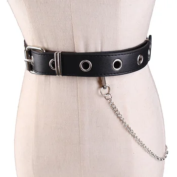 Harajuku Women Belt PU Leather Waist Strap Buckle Belts With Chain Women Lady Fashion Waistband
Harajuku Women Belt PU Leather Waist Strap Buckle Belts With Chain Women Lady Fashion Waistband