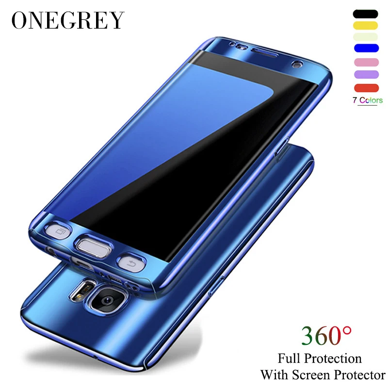 Жесткий ПК чехол для Samsung Galaxy S7 S7edge G9300 G9350 покрытие 360 градусов протектор Samsungs7 g930f