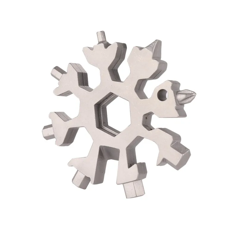 18 In 1 Multi-Tool Stainless Steel Snowflake Flat Cross Head Screwdriver Allen Key Spanner Key Chain Tool For Backpack
18 In 1 Multi-Tool Stainless Steel Snowflake Flat Cross Head Screwdriver Allen Key Spanner Key Chain Tool For Backpack