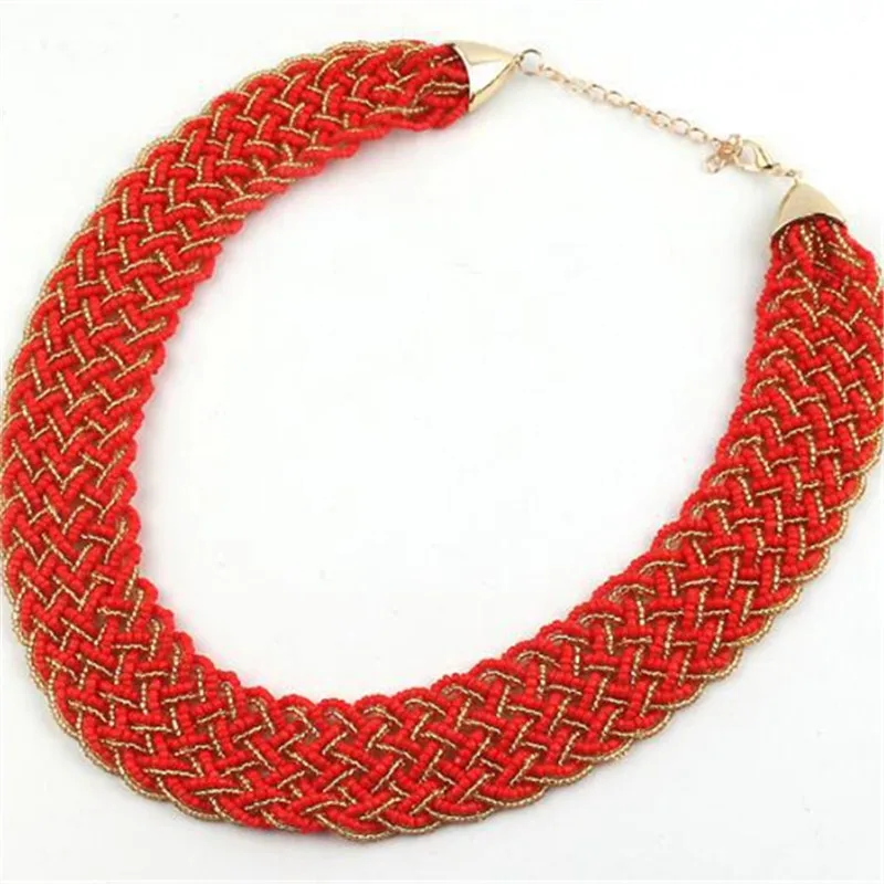 New fashion temperament short necklace chain Bohemian multi-layer rice beads woven necklace women
New fashion temperament short necklace chain Bohemian multi-layer rice beads woven necklace women