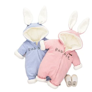 New Winter Baby Girls Cute Bunny Fleece Velvet Jumpsuits Infant Snow Clothing Boys Hooded Rompers Newborn Baby Warm Clothes P156
New Winter Baby Girls Cute Bunny Fleece Velvet Jumpsuits Infant Snow Clothing Boys Hooded Rompers Newborn Baby Warm Clothes P156