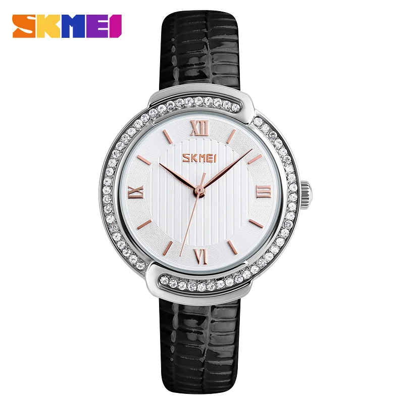 SKMEI Women Watches Luxury Dress Quartz Watch Ladies Diamond Leather Quartz Woman Fashion Casual Bracelet Wristwatches 9143
SKMEI Women Watches Luxury Dress Quartz Watch Ladies Diamond Leather Quartz Woman Fashion Casual Bracelet Wristwatches 9143