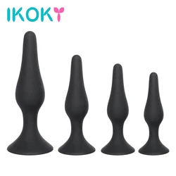 IKOKY черный Анальная пробка для начинающих силиконовые секс-игрушки Анальная пробка для взрослых товары анальный игрушки для мужчин Для жен...