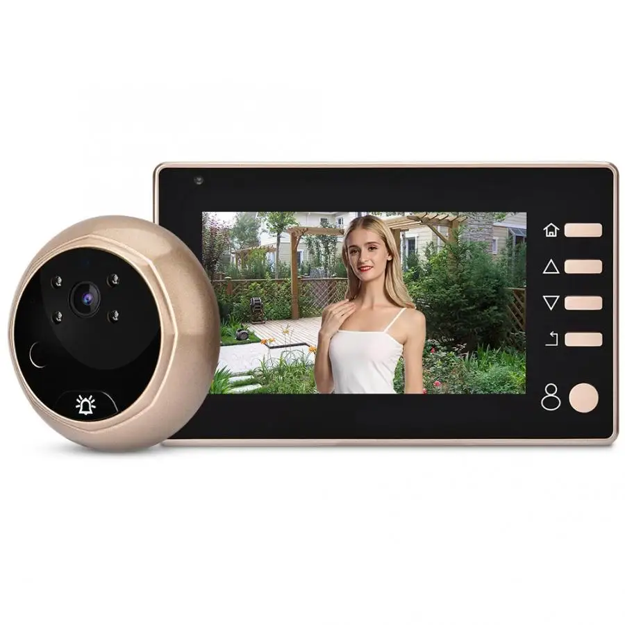 4.3 inch Monitor Video Intercom Wired Doorbell Camera Door Viewer Night Vision PIR Cam Camara doorbell gold katten deurbel
4.3 inch Monitor Video Intercom Wired Doorbell Camera Door Viewer Night Vision PIR Cam Camara doorbell gold katten deurbel