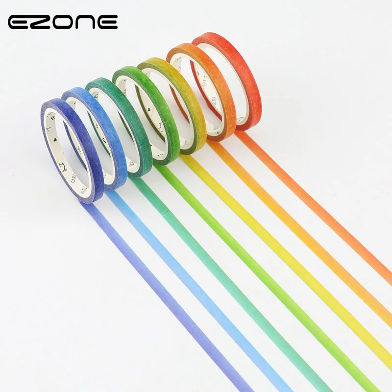 EZONE 1pc Rainbow Solid Color Washi Sticky Paper Masking Adhesive Printing Scrapbooking Deco DIY Tape Stationery Student Gifts
EZONE 1pc Rainbow Solid Color Washi Sticky Paper Masking Adhesive Printing Scrapbooking Deco DIY Tape Stationery Student Gifts