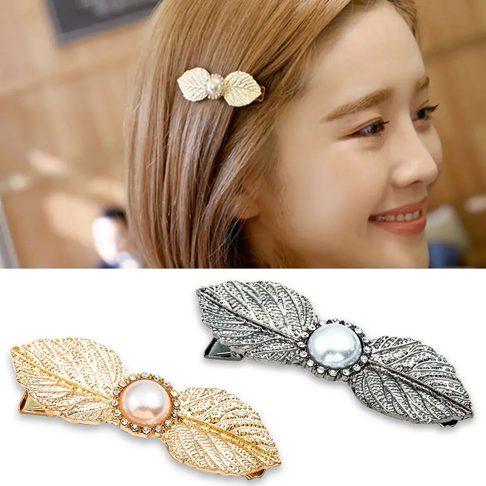 Fashion Minimalist Metal Leaves Hair Pin Imitation Pearl Leaves Hair Clips For Women Simple Side Hairpin One Word Hair Clip
Fashion Minimalist Metal Leaves Hair Pin Imitation Pearl Leaves Hair Clips For Women Simple Side Hairpin One Word Hair Clip