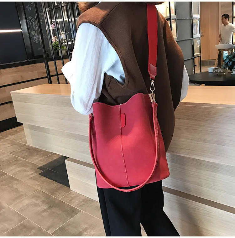 Women Shoulder Bag large capacity Matte PU Leather lady handbag Luxury Designer
