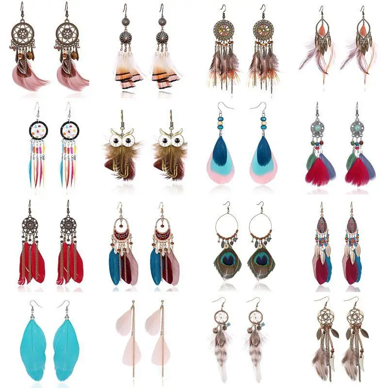 RINHOO Fashion Boho Dreamcatcher Vintage Earrings For Women Temperament Feather Dangle Statement Jewelry Ear Accessories
RINHOO Fashion Boho Dreamcatcher Vintage Earrings For Women Temperament Feather Dangle Statement Jewelry Ear Accessories
