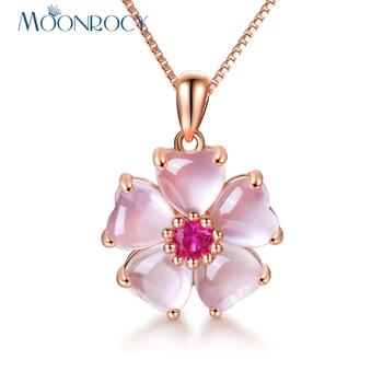 MOONROCY Rose Gold Color Pink Opal Necklace CZ Pendant Choker Flower Ross Quartz for Women Girls Gift Drop Shipping Necklaces
MOONROCY Rose Gold Color Pink Opal Necklace CZ Pendant Choker Flower Ross Quartz for Women Girls Gift Drop Shipping Necklaces