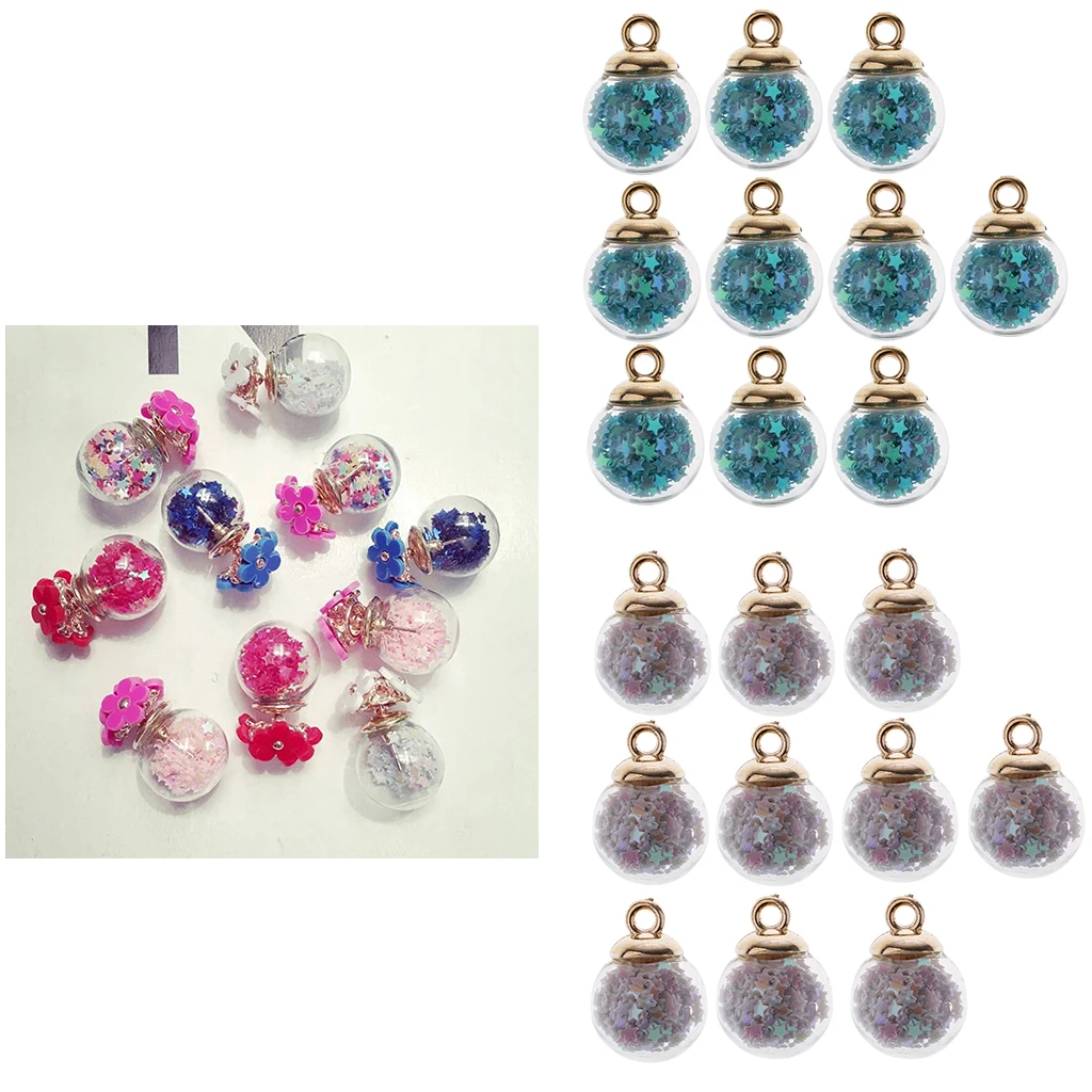 20 Mixed Star Hanging Ornaments Glass Ball DIY Pendant Necklace Earrings Finding Charms Embellishments 16mm Blue + White
20 Mixed Star Hanging Ornaments Glass Ball DIY Pendant Necklace Earrings Finding Charms Embellishments 16mm Blue + White