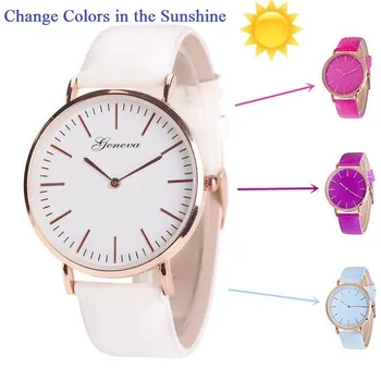 Women's Watch 2020 New Stylish Change Color Lady Clock Leather Watchband Quartz Saats relojes para mujer
Women's Watch 2020 New Stylish Change Color Lady Clock Leather Watchband Quartz Saats relojes para mujer