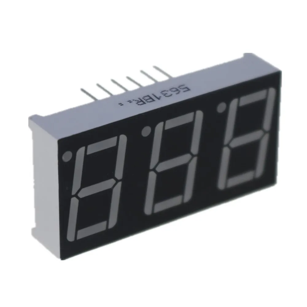 3 bit 3bit Digital Tube Common Anode Positive Digital Tube 0.56" 0.56in. Red LED Display 7 Segment Digit
3 bit 3bit Digital Tube Common Anode Positive Digital Tube 0.56" 0.56in. Red LED Display 7 Segment Digit