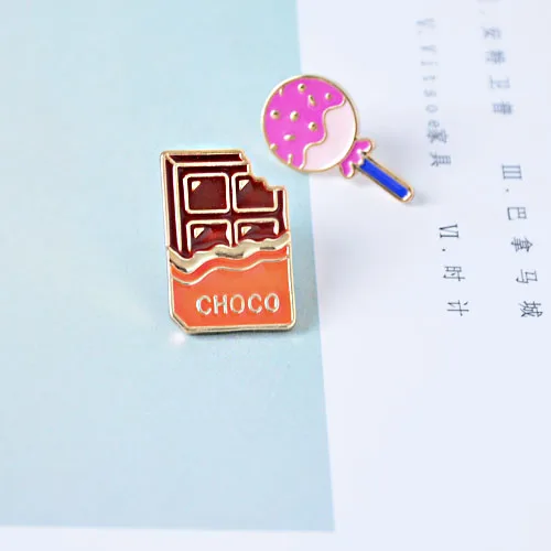 high quality bag shirts jean accessories metal enamel Chocolate sweet lollipop candy brooch pin badge
high quality bag shirts jean accessories metal enamel Chocolate sweet lollipop candy brooch pin badge