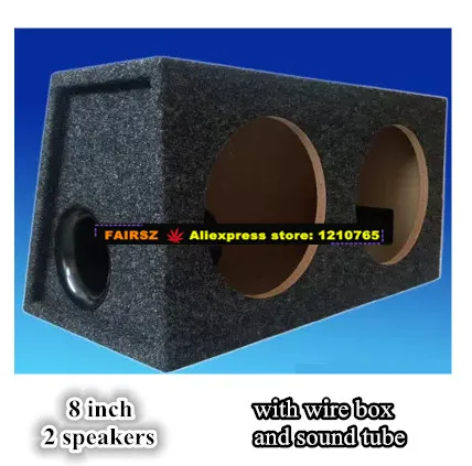Handmade 8 inch car subwoofer empty speaker wood felt packing shell box trapezoid with wire box and sound tube
Handmade 8 inch car subwoofer empty speaker wood felt packing shell box trapezoid with wire box and sound tube