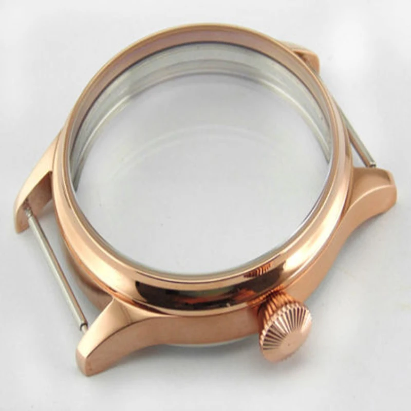 44mm Corgeut stainless Steel Case fit 6497/6498 Seagull ST36 movement