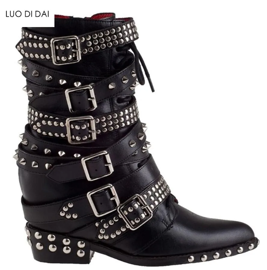 2019 rock style women ankle boots fashion spike stud wedge boots black leather rivets boots party shoes buckle women booties
2019 rock style women ankle boots fashion spike stud wedge boots black leather rivets boots party shoes buckle women booties