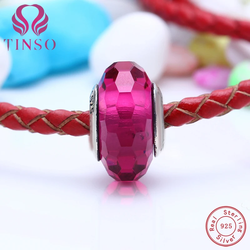 100% 925 Sterling Silver Cut Process Rose Red Murano Glass Beads Charms Fit Pandora Bracelet for DIY Jewelry Making Gift
100% 925 Sterling Silver Cut Process Rose Red Murano Glass Beads Charms Fit Pandora Bracelet for DIY Jewelry Making Gift