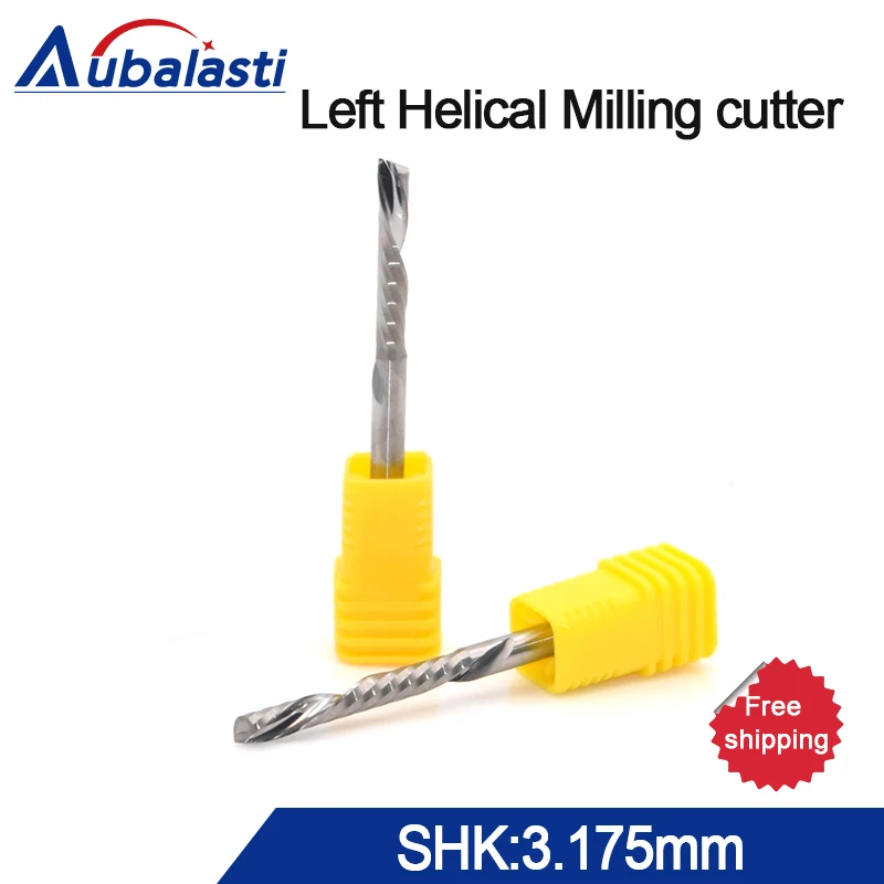 1Pcs 3.175mm Solid Carbide Single-edged Left Helical Milling cutter Spiral Cutter router bit CNC end mill for wood Acrylic PVC
1Pcs 3.175mm Solid Carbide Single-edged Left Helical Milling cutter Spiral Cutter router bit CNC end mill for wood Acrylic PVC