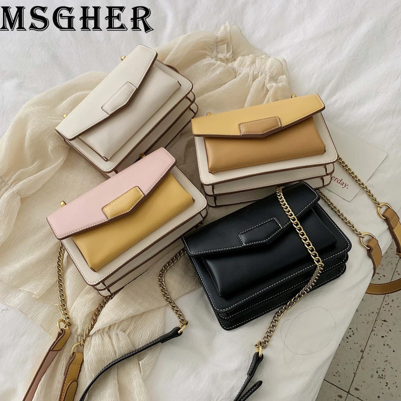 MSGHER Shoulder Bags Women High Quality Small Bags Fashion Panelled Chain Bags Casual PU Synthetic Crossbody Bags
MSGHER Shoulder Bags Women High Quality Small Bags Fashion Panelled Chain Bags Casual PU Synthetic Crossbody Bags