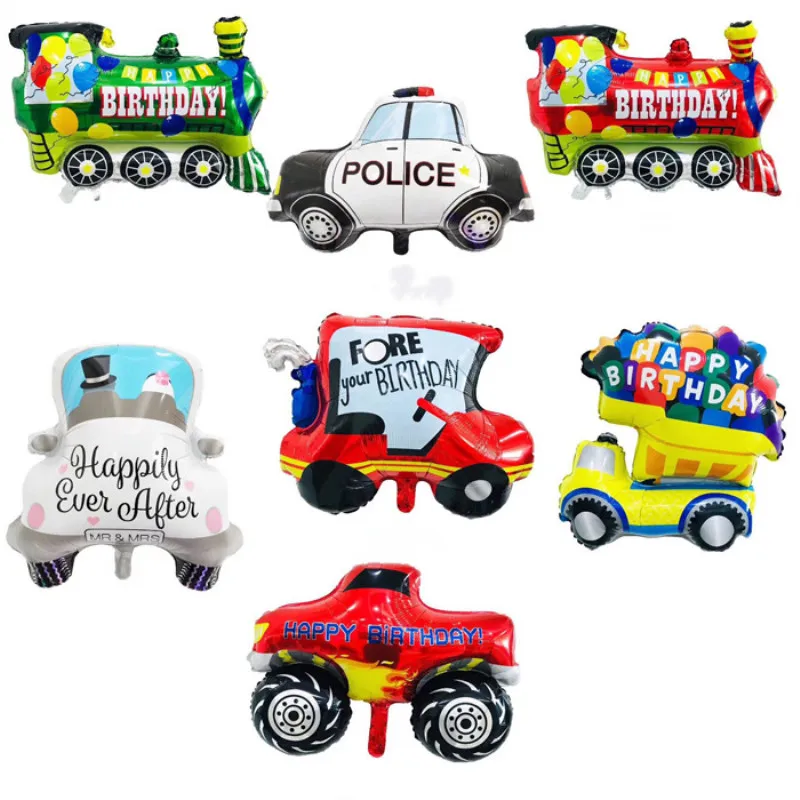 DIY Cartoon Car Ballons Truck Train airplane Foil Balloon police car Globos Children Gifts Birthday Party Decorations Kids balls
DIY Cartoon Car Ballons Truck Train airplane Foil Balloon police car Globos Children Gifts Birthday Party Decorations Kids balls