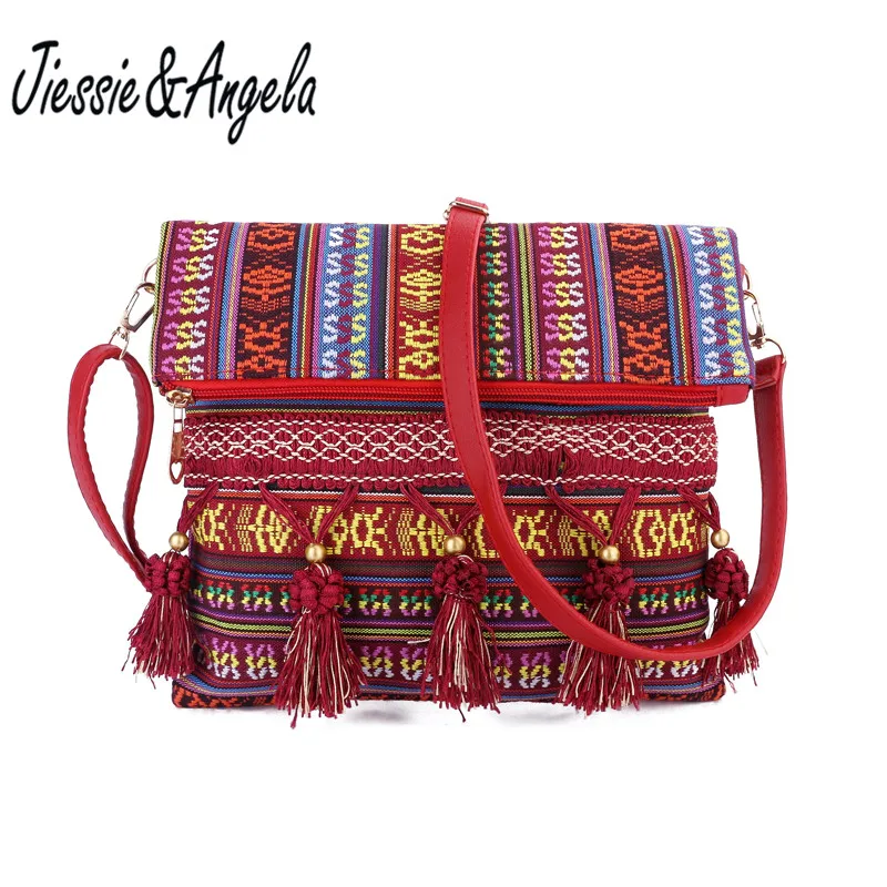 Jiessie&Angela Women Cross body Bag Casual Canvas Handbag Fashion Women Bag Tassel Messenger Bag Bolsas
Jiessie&Angela Women Cross body Bag Casual Canvas Handbag Fashion Women Bag Tassel Messenger Bag Bolsas