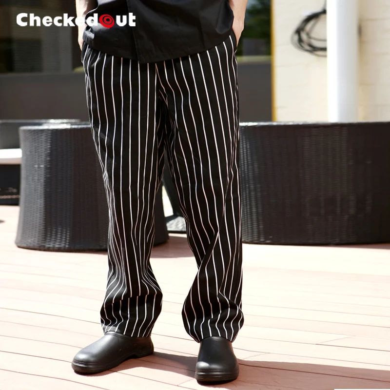 Pure cotton zebra pants classical stiped pants cook elastic waist band bakery pants men
Pure cotton zebra pants classical stiped pants cook elastic waist band bakery pants men