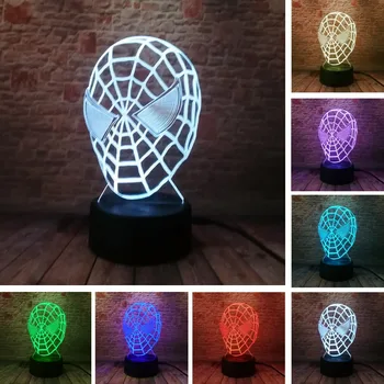 3D Marvel Movie Hero Legends Spider Man Mask Action Figure 7 Colorful Night Light LED Birthday Bedroom Boys Fans Xmas Kids Gifts
3D Marvel Movie Hero Legends Spider Man Mask Action Figure 7 Colorful Night Light LED Birthday Bedroom Boys Fans Xmas Kids Gifts